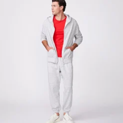 MONROW Men's Vintage Weekend Sweats - Heather Grey HEATHERGREY New